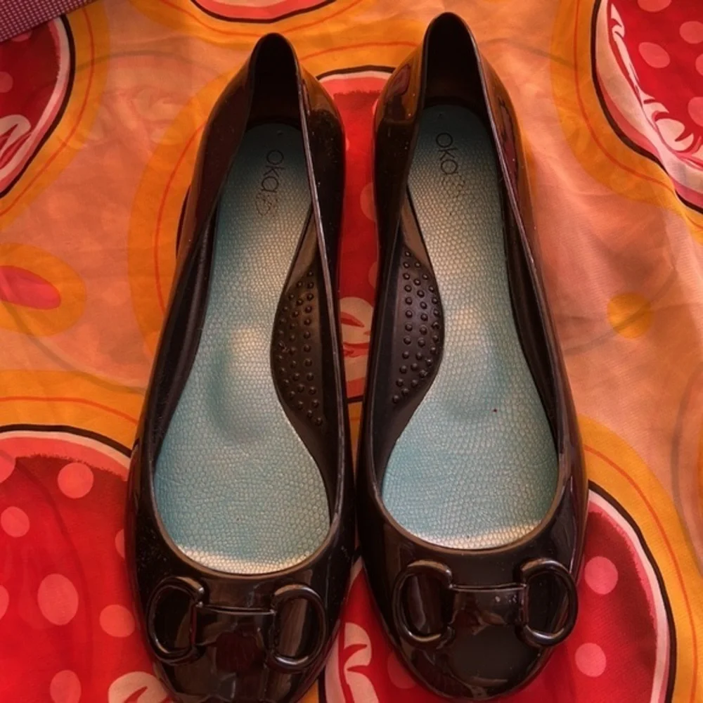 Oka B flat ballet slip on rubber size US 8 EU 38 - Picture 2 of 11
